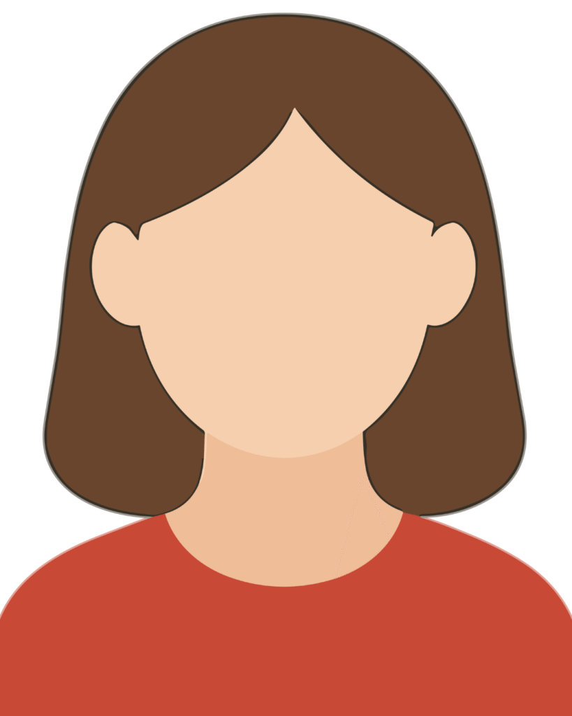 Ilustración de perfil femenino utilizada como marcador de posición.
